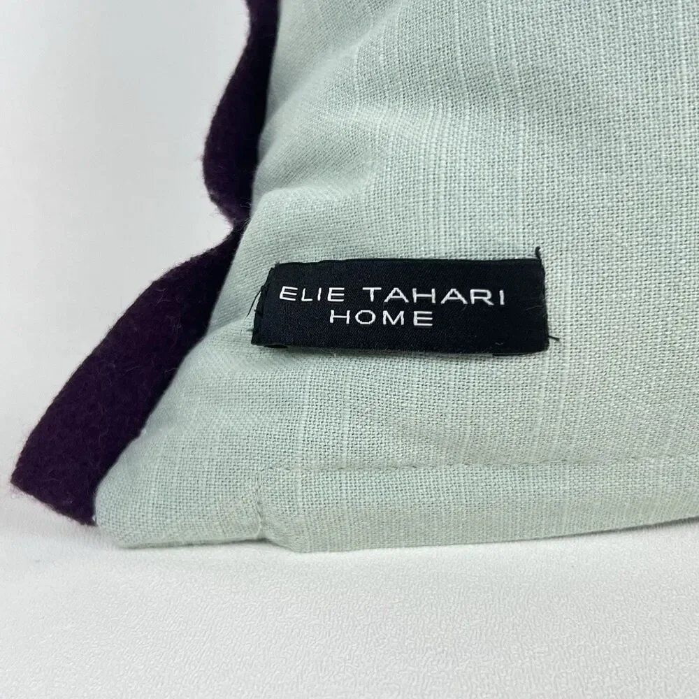 Elle Tahari Home Embroidered Pillow & Insert Rectangular Birds Florals 14